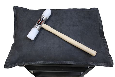 leather sandbag sheet metal|beater bag and mallet.